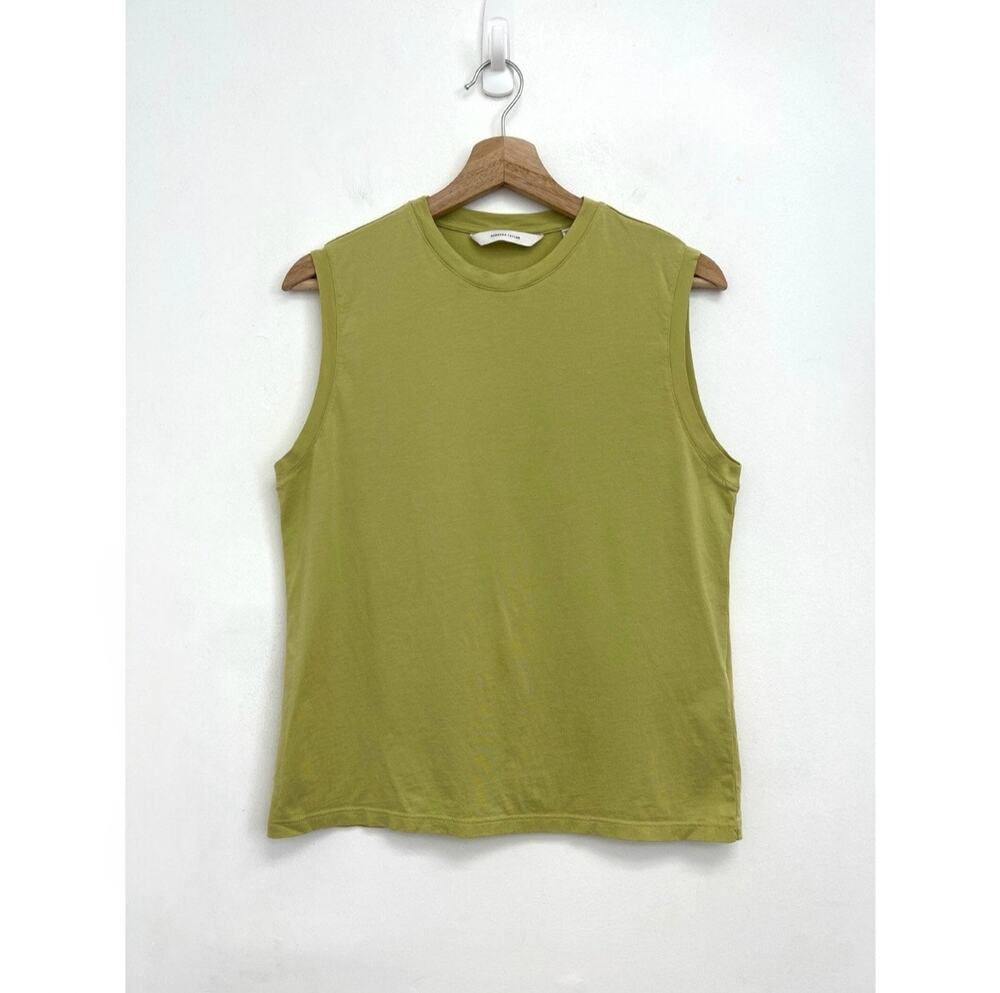Rebecca Taylor Pima Cotton Crew Neck Soft Jersey Sleeveless Muscle Tank - Small